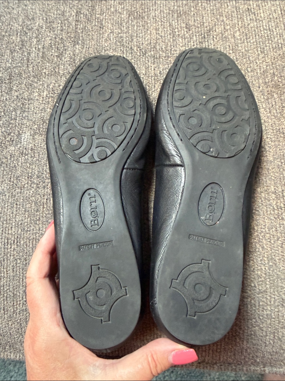 Born Black Ballet Flats with Bow Trim Size 8 - Picture 6 of 7